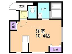 ARCADIA手稲Parkside 1Kの間取図画像