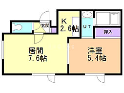 メッセ・グランデ 1LDKの間取図画像