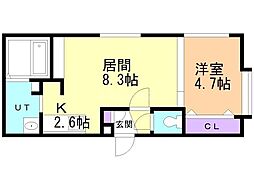 ルナ・レガーロ 1LDKの間取図画像