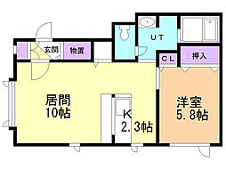 オルソ 1LDKの間取図画像