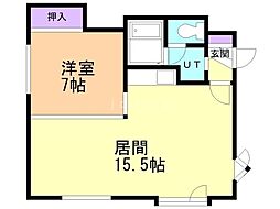 WESTOPIA 1LDKの間取図画像