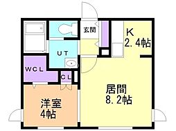 プレミエールメゾン琴似 1LDKの間取図画像