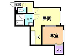 イルピーノ発寒 1LDKの間取図画像