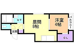 CITYPLAZA手稲ANNEX 1LDKの間取図画像