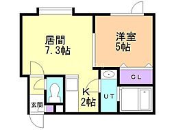 アイリバー 1LDKの間取図画像