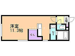 アーク琴似2.5 ワンルームの間取図画像