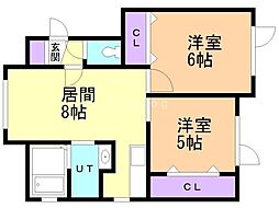 コンフォートトモ 2LDKの間取図画像