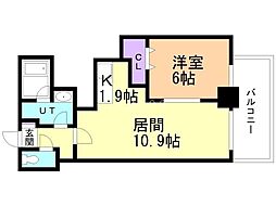 ドエル琴似 1LDKの間取図画像