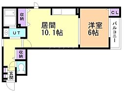 アインスレジデンス 1LDKの間取図画像