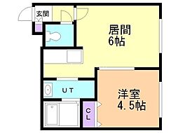 サンコート・稲積公園2 1DKの間取図画像