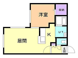 モントクレア 1LDKの間取図画像