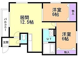 FAIRYHILL 2LDKの間取図画像