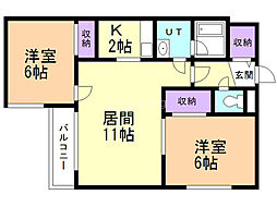 エクセレント・MS21 2LDKの間取図画像