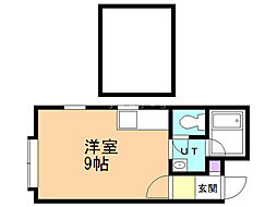 マイハウス前田2 ワンルームの間取図画像
