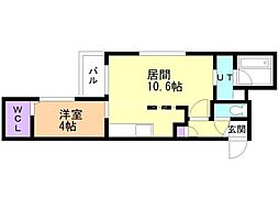 Jewel琴似 1LDKの間取図画像