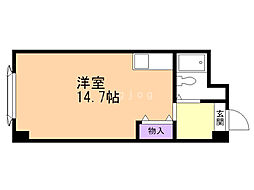プレサント発寒ステーション ワンルームの間取図画像