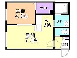 札幌市西区八軒三条西1丁目マンション 1LDKの間取図画像
