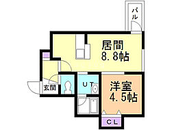 ル・ソレイユ 1LDKの間取図画像