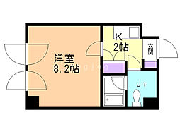 ガーデンヒルズ琴似 ワンルームの間取図画像