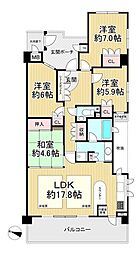 ネバーランド楠葉男山 4LDKの間取図画像