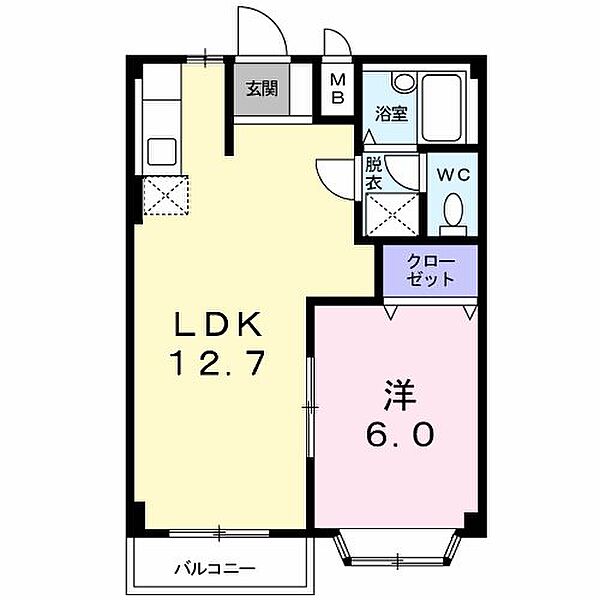 エルディム花水木東棟 ｜長野県松本市大字原(賃貸アパート1LDK・2階・39.74㎡)の写真 その2