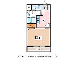 リベラALPS 1Kの間取図画像