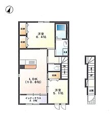 ラ・フェ 2LDKの間取図画像