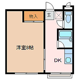 カーサフォレスタ 1DKの間取図画像