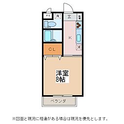 マンションAKKパオ 1Kの間取図画像