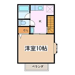 はじめパレス 1Kの間取図画像
