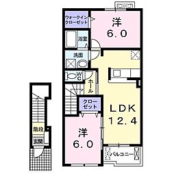 アベーテ 2LDKの間取図画像