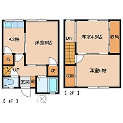 平栗アパート 3Kの間取図画像