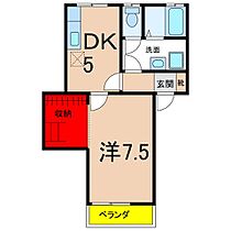 下田ハイツ北方第3  ｜ 長野県飯田市北方（賃貸アパート1DK・2階・34.65㎡） その2