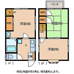 シーニックハイツささき 1 1階3Kの間取り