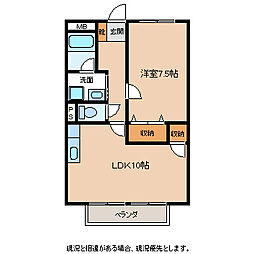 サープラスIサツミ 1階1LDKの間取り
