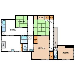阿島町貸家 4DKの間取り