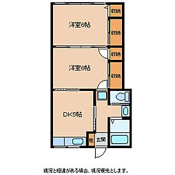 ダイナコーポ 2DKの間取図画像