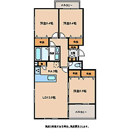 BELLハイツ八幡 3LDKの間取図画像