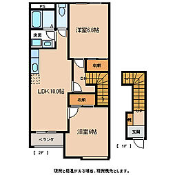 エッセ・アリエッタ 2LDKの間取図画像
