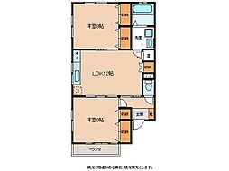 リポージュマーガレット3 2LDKの間取図画像
