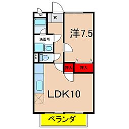 サープラスツーサツミ 1LDKの間取図画像