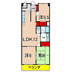 アヴェニール白山 3LDKの間取図画像