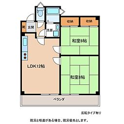 スクエアーマンション 2LDKの間取図画像