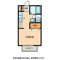 ハイツオリオン ワンルームの間取図画像