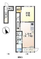 サンマルコ豊野  ｜ 長野県長野市豊野町豊野323-35（賃貸アパート1LDK・2階・43.20㎡） その2