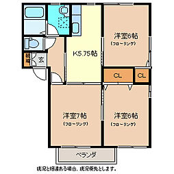 パストラルA 3Kの間取図画像