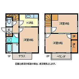 松川アパート 3Kの間取図画像