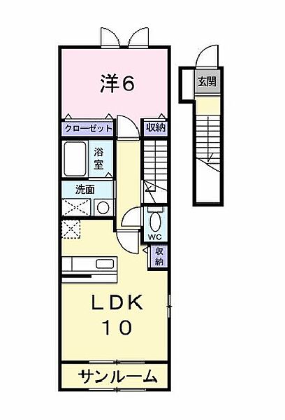 長野県長野市豊野町浅野(賃貸アパート1LDK・2階・46.28㎡)の写真 その2