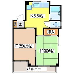 テーラーコーポ 3階2Kの間取り