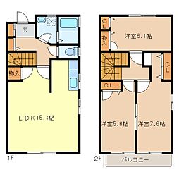 メゾンエスポワールA 3LDKの間取り